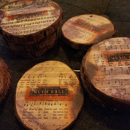 Handmade Music Hall Coasters