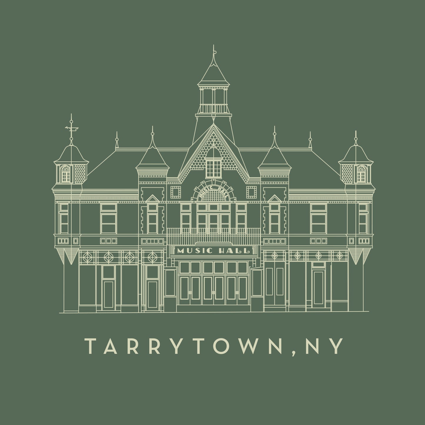 Tarrytown Music Hall - T-Shirt in Pine