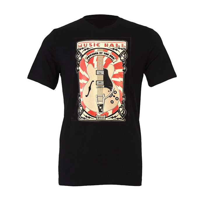 Tarrytown Music Hall Rocks T Shirt Front © Tarrytown Music Hall - Designed by artist Scarlett Rowe